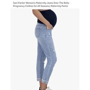 Savi Parker Maternity Slim Girlfriend Jeans Size M